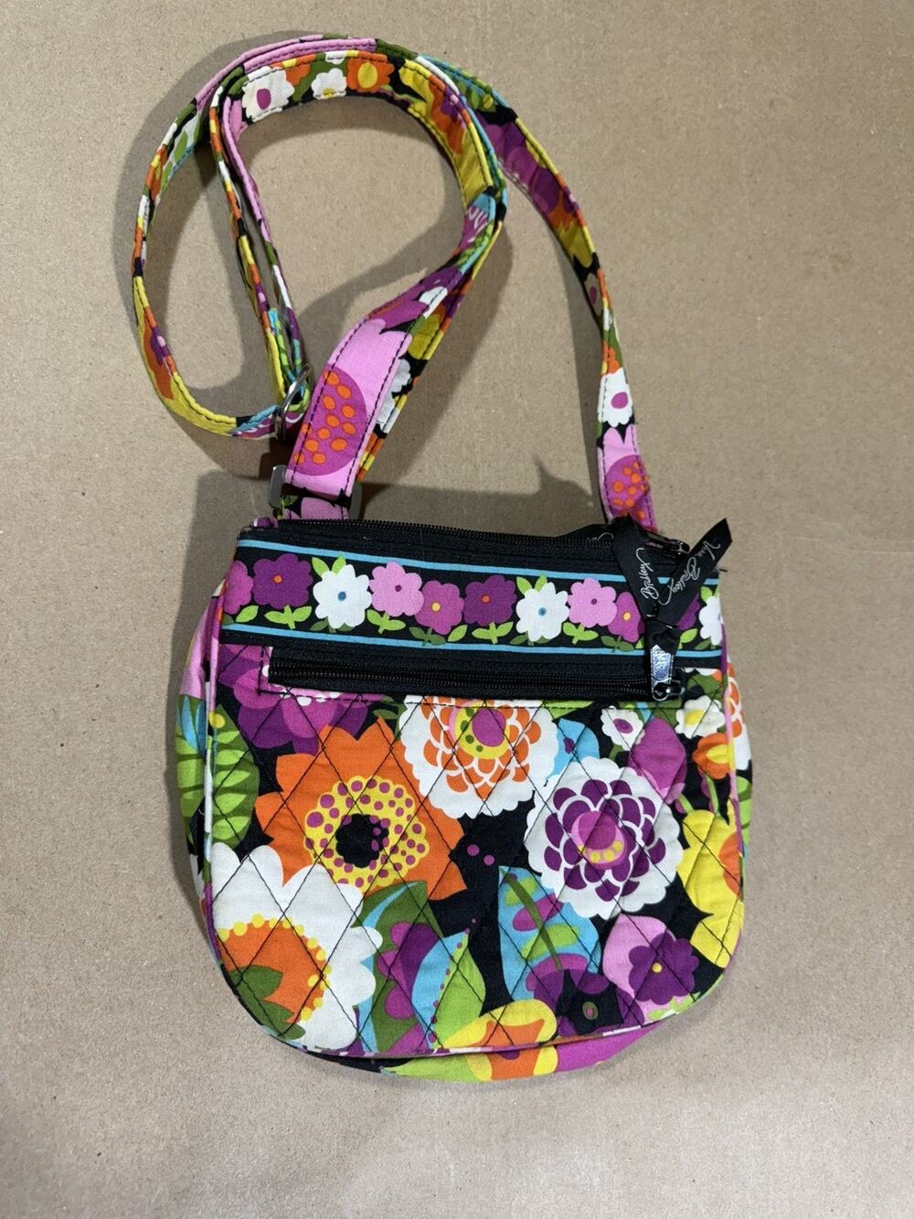 Vera Bradley Va Va Bloom Crossbody Bag Retired Floral Quilted Purse